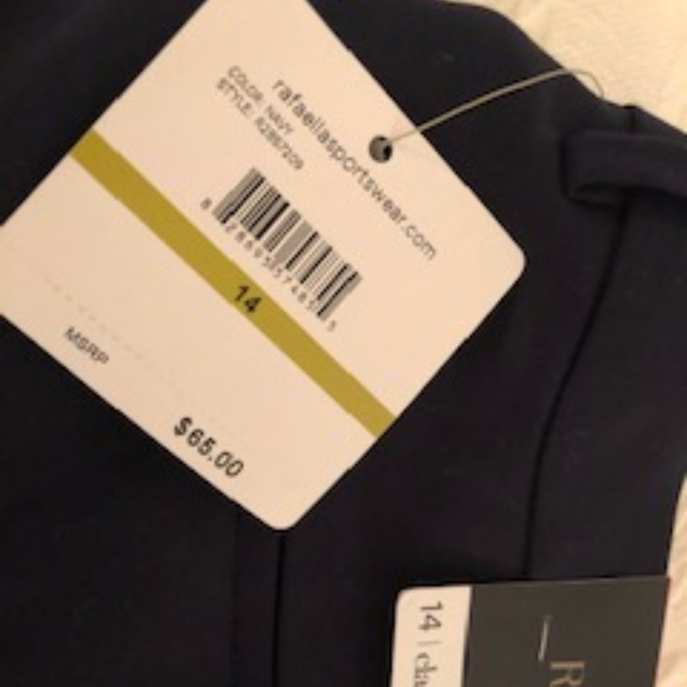 Rafaella navy ankle pants NWT size 14